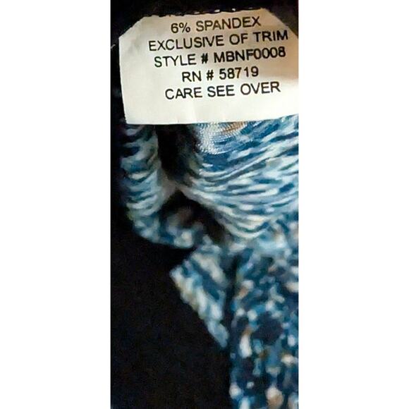 NOTATIONS Shirt Plus Size XL Blouse Top Black Blue Twofer Buckle Layer Look - Picture 3 of 4